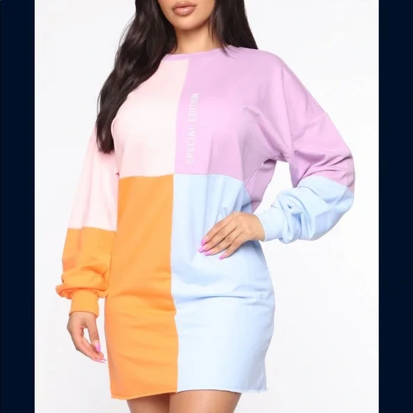 Fashion Nova | Tops | Fashion Nova Tunic Top Dress Colorblock Nwt | Poshmark
